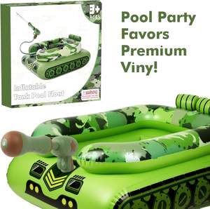 Bouées de piscine gonflables pour enfants en forme de char d'assaut, jouets de piscine pour tout-petits avec canon à eau, radeaux de natation - Fabrication Vietnamienne - Product Image 4