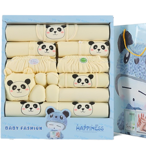 Conjunto de regalo de Año Nuevo de bebé de algodón orgánico Festival mameluco infantil calcetín sombrero babero toalla 100% algodón <span class=keywords><strong>para</strong></span> recién <span class=keywords><strong>nacidos</strong></span> presentado en caja de regalo - Product Image 1