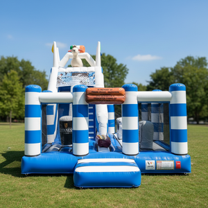 <span class=keywords><strong>Castillo</strong></span> Inflable Personalizado Azul para Fiestas, <span class=keywords><strong>Castillo</strong></span> Inflable con Tobogán Interior para Niñas, Diseño de <span class=keywords><strong>Elsa</strong></span> - Product Image 1