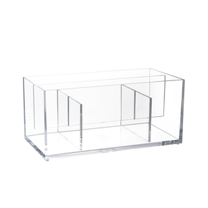 Organisateur de comptoir empilable et ensemble de rangement multifonctionnel avec diviseur amovible motif ligne noire - Product Image 3