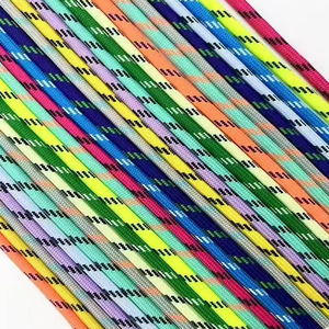 Tali Sepatu Polyester 100% Ramah Lingkungan, Berlapis, Dua Warna, Berkualitas Tinggi untuk Pakaian Olahraga, DIY Topi, Tas, Sepatu - Product Image 3