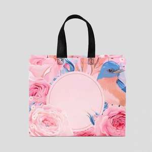 Customized Large Watercolor Flower Waterproof Coated Non-woven <b>Clothing</b> Gift <b>Bag</b> - Product Image 2