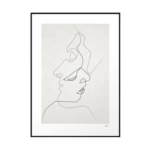 Cadre <span class=keywords><strong>photo</strong></span> <span class=keywords><strong>en</strong></span> métal noir à bordure fine avec passe-partout blanc, écologique, moderne et <span class=keywords><strong>minimaliste</strong></span>, pour affiches d'art linéaire, idéal pour l'affichage mural <span class=keywords><strong>en</strong></span> portrait - Product Image 1