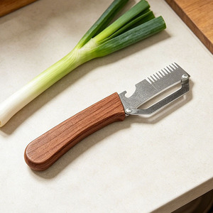 Stainless Steel Scallion Cutter Peeler Multi Function Kitchen Tool For Fruit Vegetable Slicing - Product Image 2
