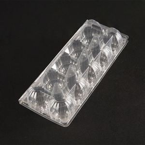 Eco Friendly Refrigerator PET <b>Plastic</b> Fresh Disposable Clamshell Rectangular 10 Pieces Food Transparent or Custom Color Egg <b>Tray</b> - Product Image 4