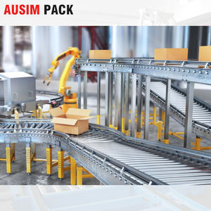 Convoyeur à palettes motorisé de <span class=keywords><strong>style</strong></span> nouveau, transport automatique à rouleaux pulsés pour palettes, bande transporteuse en acier avec matériau en caoutchouc - Product Image 4