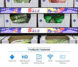 34/36 di segnaletica digitale a striscia ultrasottile. 2/36.8 pollici Display LCD montato a parete per i menu dei supermercati e la promozione del negozio - Product Image 3