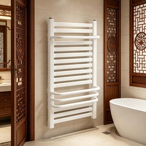 <span class=keywords><strong>Scaldasalviette</strong></span> Idronico Verticale a Tubo Piatto, Moderno Bianco in Acciaio a Basso Tenore di Carbonio, Radiatore <span class=keywords><strong>Scaldasalviette</strong></span> da Bagno con Ganci Extra - Product Image 1