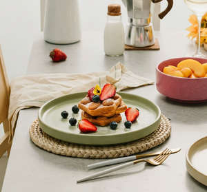 Service de vaisselle vintage en grès à glaçure réactive, comprenant bols et assiettes en céramique, avec logo personnalisé pour restaurants, hôtels, vente au détail et en gros - Product Image 5