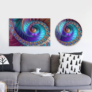 Modern Abstract Swirl <b>Canvas</b> Print: Vibrant <b>Wall</b> Decor Artwork,TEMPERED GLASS ART - Product Image 3