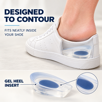 Coussinets de talon en gel, supports de voûte plantaire en gel, coussinets anti-douleur pour le talon, pour la fasciite plantaire, la tendinite, soins des pieds pour adultes