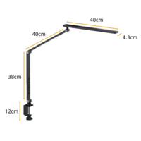 Lampe de bureau LED à double tête à clipser, bras articulé réglable, pour salon de manucure