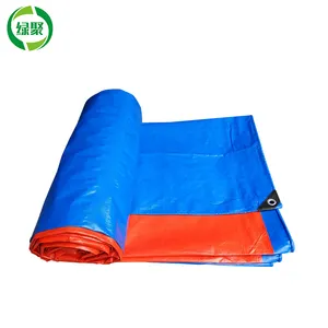 20x26ft 6x8m Bleu Coloré Orange Double Étanche En Plastique Pe Bâches Feuilles