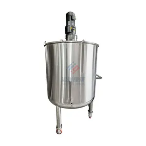 Factory price food grade stainless steel chocolate melting dissolving tank movable mixing tank with wheels