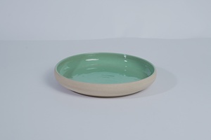 Assiette à pâtes en porcelaine premium à glaçure réactive profonde pour service en restaurant et saladiers - Product Image 4
