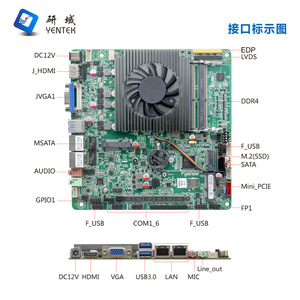 Placa Base Industrial Yanyu Mini ITX 170x170mm Intel I5 I7 Doble Canal DDR4 6 Puertos Seriales con HDMI/VGA/LVD - Product Image 3