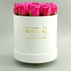 Custom Made Vàng Glitter Vòng Bouquet Rose Hộp, Hộp Hoa, Hat Box - Product Image 3