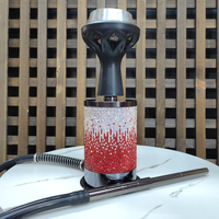 Chicha de luxe arabe en résine effet miroir, modèle Petit Canon, petite, portable et de bureau, complète