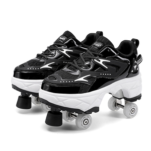 Patines 4 ruedas Kids Boy Girl Sneakers con ruote scarpe deformabili e <span class=keywords><strong>pattini</strong></span> a rotelle patines de 4 ruedas - Product Image 4