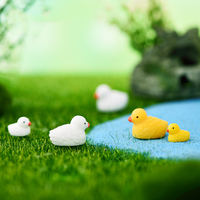 Miniatures de jardin féerique, famille de petits canards, figurines d'animaux, accessoires de paysage de Terrarium/mousse à faire soi-même, décoration de maison de poupée