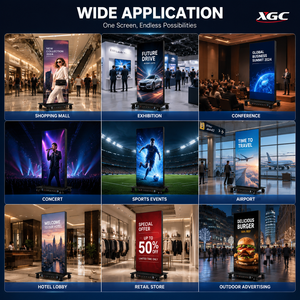 Écran d'affichage LED grand format, signalisation numérique, totem publicitaire, support d'affichage, haute luminosité, 80 pouces, pour <span class=keywords><strong>agence</strong></span> immobilière - Product Image 4