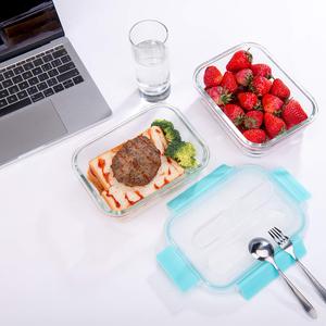 en <span class=keywords><strong>verre</strong></span> boîte de conteneur de stockage pour la nourriture avec couverts durable couvercle hermétique en <span class=keywords><strong>verre</strong></span> boîte à lunch - Product Image 6
