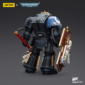 JOYTOY Dark Source <span class=keywords><strong>Warhammer</strong></span> <span class=keywords><strong>40K</strong></span> Ultramarines Chaplain Terminator Armour PVC 1:18 Figura <span class=keywords><strong>de</strong></span> Acción Soldado Modelo JT7080 12+ - Product Image 5