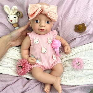 17" Weighted Baby Girl Hyper Realistic Silicone <strong>Reborn</strong> Baby Doll Open Eyes/Mouth <strong>Bebes</strong> <strong>Reborn</strong> De Silicona Photography Props Gift - Product Image 3