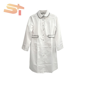 <span class=keywords><strong>Camice</strong></span> Bianco in Poliestere Traspirante SIKE per Medici, Infermieri, Farmacie e Laboratori, Comodo <span class=keywords><strong>Camice</strong></span> Medio-Lungo per Donne - Product Image 1