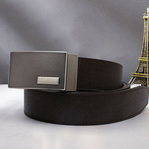 Cinturones de lujo para cintura para hombre, cinturón de cuero genuino, hebilla ajustable suave de forma redonda de alta calidad, cinturones de cuero fáciles de usar - Product Image 4