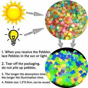 200 pièces/paquet pierres lumineuses <span class=keywords><strong>galets</strong></span> de <span class=keywords><strong>jardin</strong></span> <span class=keywords><strong>galets</strong></span> lumineux pierres extérieur aquarium décoration Aquarium cour décor - Product Image 5