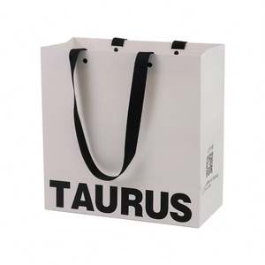 Sac cadeau en papier d'emballage de luxe personnalisé de style européen avec logo imprimé à l'écran et poignées en ruban - Product Image 6