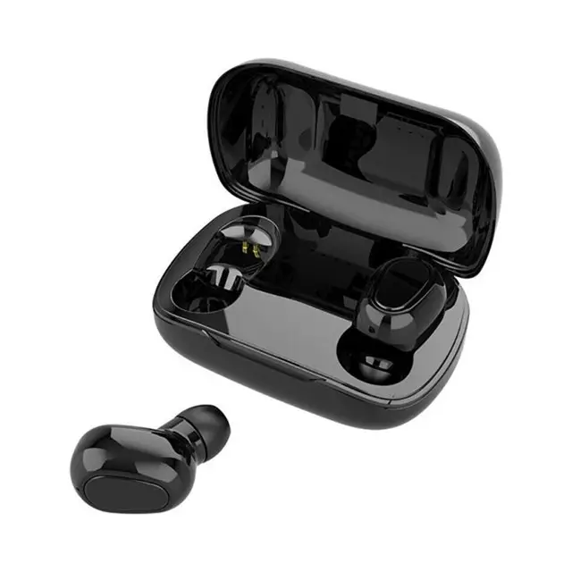 Auriculares inalámbricos L21 con Bluetooth, dispositivo de audio TWS, impermeable, manos libres, mini, con enchufe 5,0