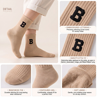 Chaussettes mi-mollet décontractées pour femmes avec logo personnalisé, douces, respirantes, à bout et talon renforcés, fabricant OEM en gros