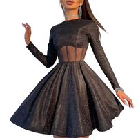 Dernières robes d'été mi-longues scintillantes pour dames Robes de club personnalisées pour femmes