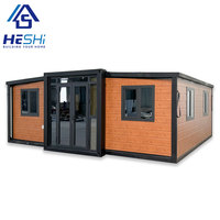 Anti-ouragan 20Ft 40Ft Préfabriqué Extensible Mini Conteneur Maison En Acier Pliable Préfabriqué Villa Préfabriquée 2 Chambre Avec Toilette