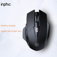 Mouse Nirkabel Inphic PM6 BT Tiga Mode Pengisian Daya Mekanis Senyap untuk Kantor, Game, Ponsel, dan Komputer