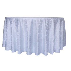 Wasbare polyester ronde bruiloftstafelkleed voor buffettafel - Product Image 1