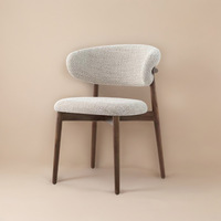 Chaises de Salle à Manger en Bois Massif Style Nordique, Modernes et Minimalistes, avec Dossier en Tissu de Créateur, pour la Maison, le Salon ou l'Hôtel