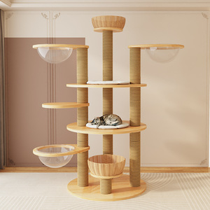 Árbol <span class=keywords><strong>para</strong></span> <span class=keywords><strong>Gatos</strong></span> XXL, Torres Modernas <span class=keywords><strong>para</strong></span> <span class=keywords><strong>Gatos</strong></span> con Madera Natural y Sisal <span class=keywords><strong>para</strong></span> <span class=keywords><strong>Gatos</strong></span> Adultos <span class=keywords><strong>Grandes</strong></span>, de Proveedor de Lujo - Product Image 6