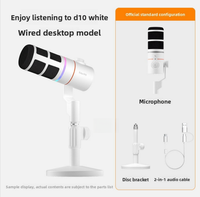 COMICAa EnjoySound D10 Pro Microphone dynamique sans fil professionnel avec réduction du bruit, connecteurs Type-C/XLR pour ordinateur de bureau