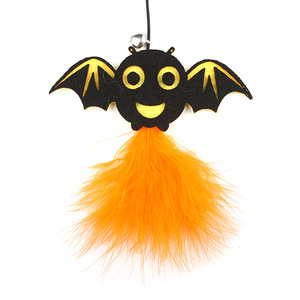 Jouet interactif pour chat : Canne à pêche amusante avec plumes, araignée et lanterne citrouille pour Halloween - Product Image 5