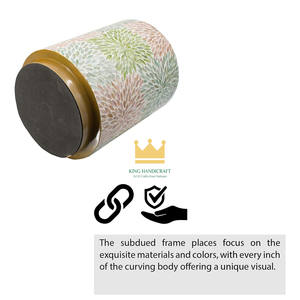 Vietnam Adjustable Modern Mother of Pearl Inlay <b>Stool</b> with Aluminium Base in Gold Handmade Hotel Use Home Furniture - Product Image 3