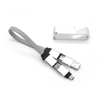 Kabel pengisi daya USB pembuka botol 4 dalam 1, barang promosi mewah