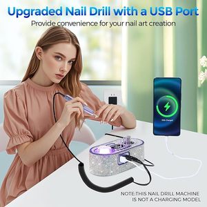 Professional 40000RPM <b>Nail</b> Drill Kit US 12 Drill Bits Plastic E-File Machine for Acrylic <b>Nails</b> <b>Nail</b> Gel Polish Removal Manicure - Product Image 6