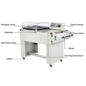 เครื่องบรรจุภัณฑ์หดตัวแบบกึ่งอัตโนมัติ FM-5540 คุณภาพสูง ใช้มอเตอร์ไฟฟ้า สำหรับบรรจุภัณฑ์อาหาร ไม้ สแตนเลส เหล็ก สีขาว รุ่นยาว - Product Image 5