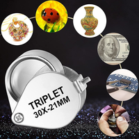 Mini Small Folding Metal Jewelry Antique Diamond Connoisseur Pocket 10x21mm 20x21mm 30x21mm Diamond Magnifier Jeweler Magnifier