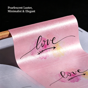 Etiqueta Autoadhesiva Perlada Rosa Perla, Etiqueta de Textura Premium Personalizada para Impresora de Inyección de Tinta y Láser, Códigos <span class=keywords><strong>QR</strong></span> Resistentes al Agua, Logotipo - Product Image 5