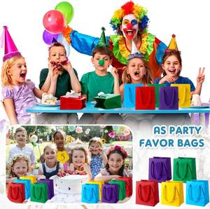 ถุงของขวัญกระดาษหลากสีขนาดเล็กพร้อมป้าย กล่องของขวัญกระดาษขนาดเล็กพิเศษพร้อมหูหิ้วสำหรับงานวัน<span class=keywords><strong>เกิด</strong></span> งานวันวาเลนไทน์ - Product Image 4