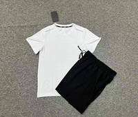 Camisetas y Pantalones Cortos Deportivos Unisex de Alta Calidad, Secado Rápido, Transpirables, Antibacterianos, para Fitness y Fútbol, Manga Corta, 100% Poliéster
